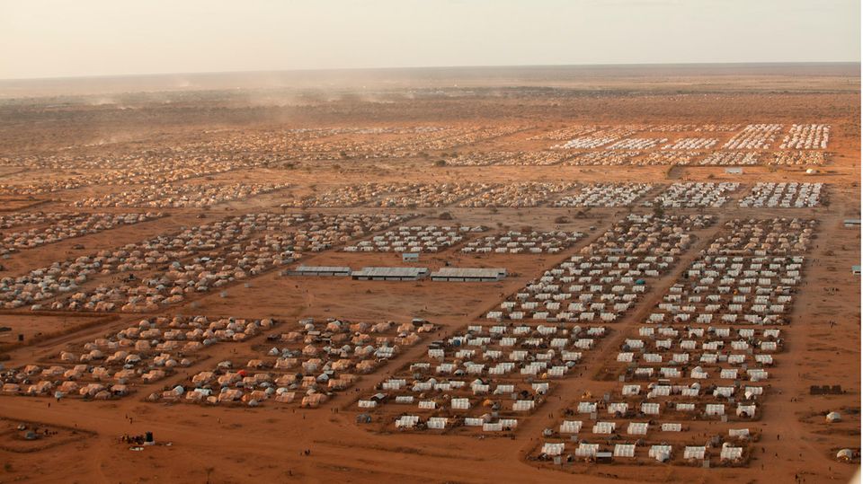 Luftaufnahme des kenianischen Flüchtlingslagers Dadaab