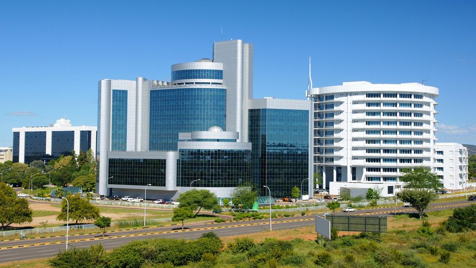 Gaborone, die Hauptstadt von Botsuana Gaborone, die Hauptstadt von Botsuana