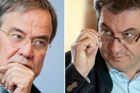 Armin Laschet und Markus Söder mit Brille