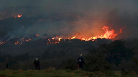 Südafrika, Kapstadt: Ein Feuer wütet an den Hängen vom Tafelberg