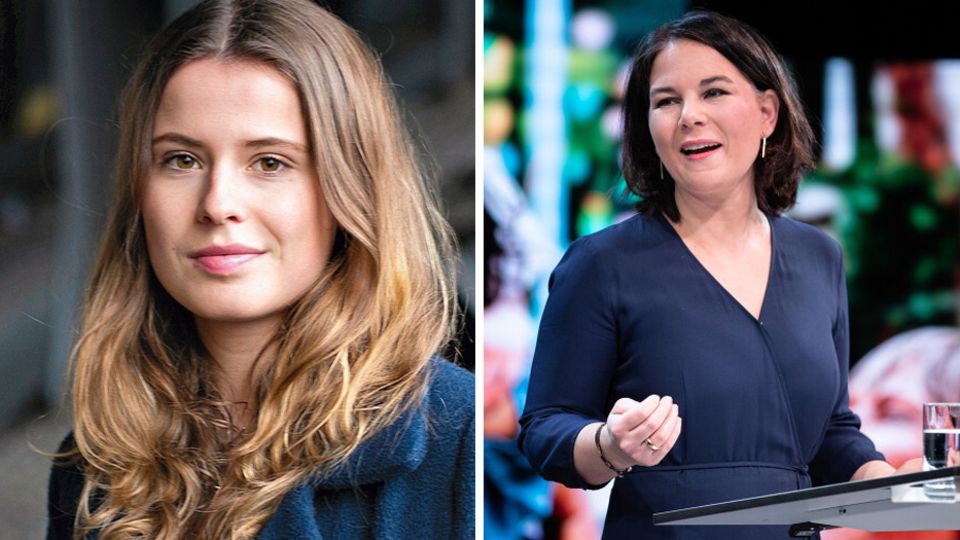 Kanzlerkandidatin Baerbock (r.) sagt: "Ich trete für Erneuerung an." – Klimaaktivistin Neubauer (l.) findet: "Baerbock muss jetzt beweisen, dass sie Worten Taten folgen lässt."