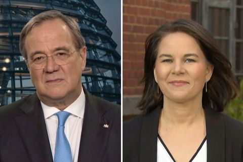 Baerbock, Laschet und Scholz im RTL-Interview