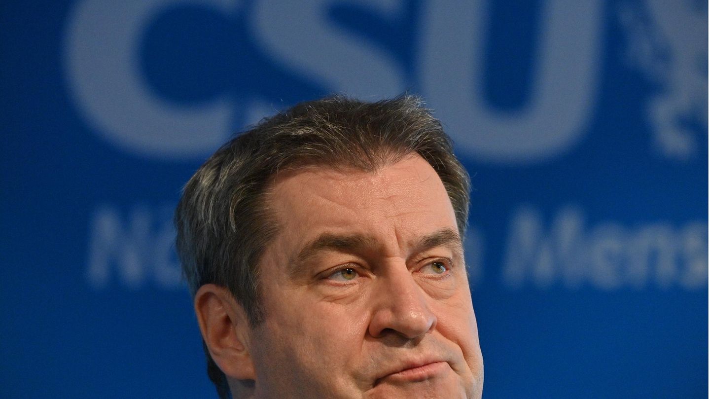 Markus Söder, CSU-Chef und Bayerns Ministerpräsident, bei einer Pressekonferenz