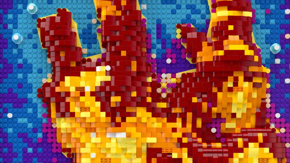 Lego Store Event: Ausschnitt aus 3D-Relief einer Hubble-Aufnahme