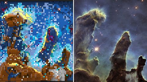 Lego baut 3-D-Modell der berühmtesten Hubble-Aufnahme nach