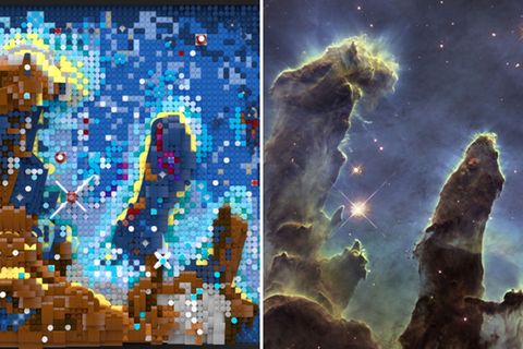 Lego baut 3-D-Modell der berühmtesten Hubble-Aufnahme nach