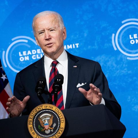 Joe Biden hält Ansprache auf seinem virtuellen Klimagipfel