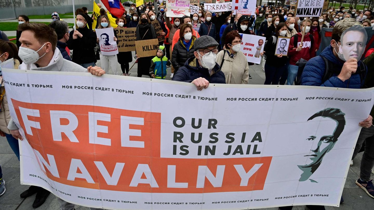 Parallel zu den Protesten in Russland fanden weltweit Aktionen zur Unterstützung von Alexej Nawalny statt