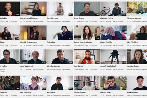Die Videos der Aktion #allesdichtmachen bei Youtube