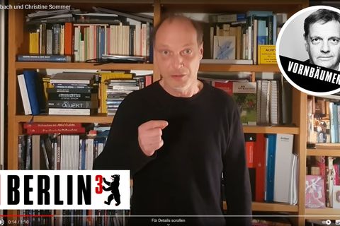 Szene aus dem Video mit dem Schauspieler Martin Brambach: Es regt zum Nachdenken an