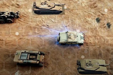 Nettes Detail: Die Visualisierung arbeitet wie ein Brettspiel mit Hexagonen.