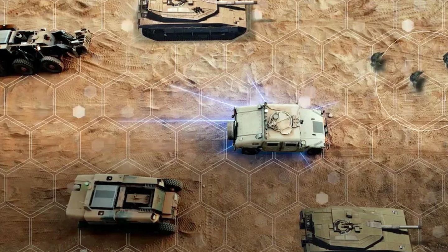 Nettes Detail: Die Visualisierung arbeitet wie ein Brettspiel mit Hexagonen.