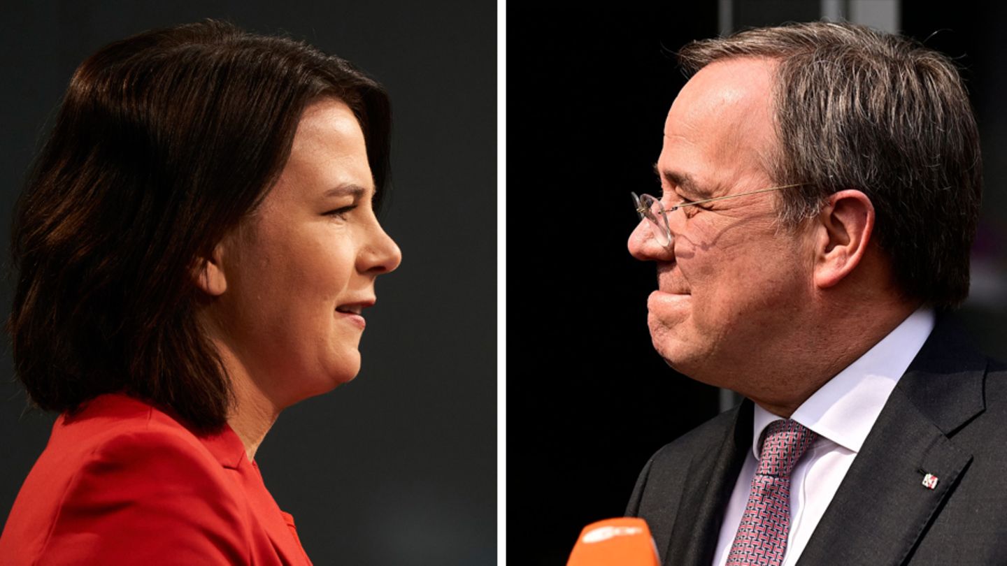 Annalena Baerbock (l.) und Armin Laschet 