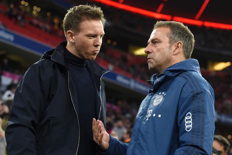 Hansi Flick und Julian Nagelsmann im Februar 2020