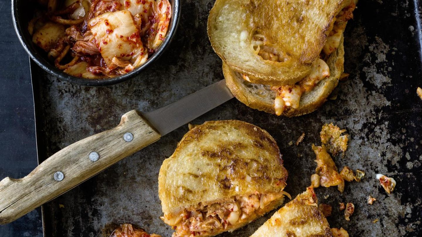 Grilled Cheese Sandwich mit Kimchi