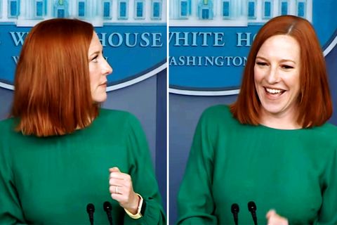 Jen Psaki bei einer Pressekonferenz im Weißen Haus