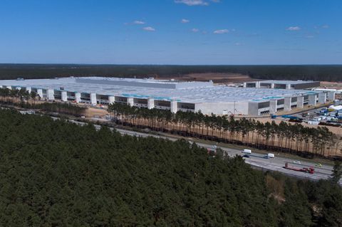 Tesla-Fabrik in Grünheide, Brandenburg