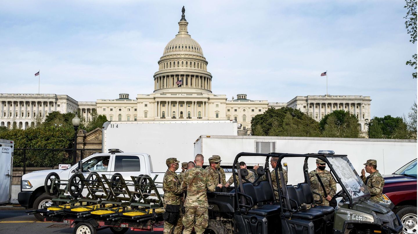Soldaten vor dem US-Kapitol in Washington