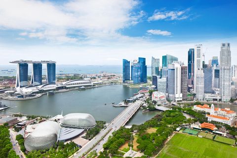 Die Skyline von Singapur