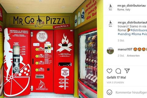 Nahe der Piazza Bologna in Rom steht nun ein Pizza-Automat eines italienischen Start-ups. 