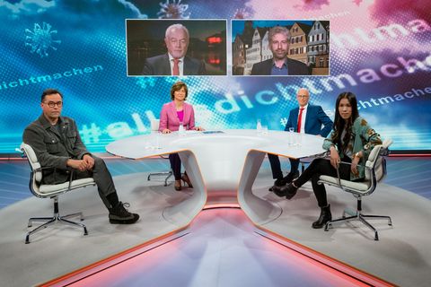 ZDF-Moderatorin Maybrit Illner und ihre Gäste
