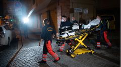 Rettungskräfte am Potsdamer Tatort