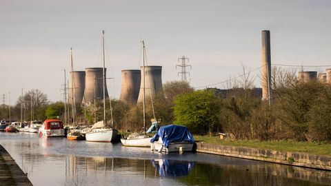 Der Fluss Mersey im Nordwesten Englands