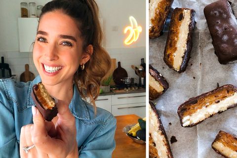 Natalie Gleitmann zeigt in ihrem Rezeptvideo, wie man gesunde Schokoriegel macht