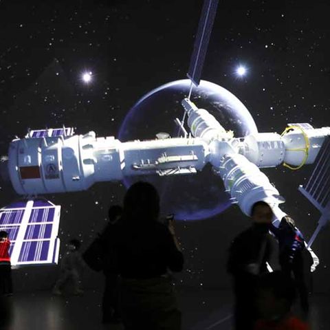 Ansicht der chinesischen Raumstation