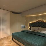 Das elegante Schlafzimmer im Wohnmobil