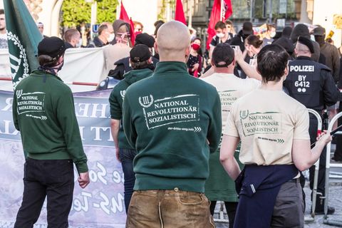 Neonazi-Aufmarsch im Mai 2020 in München