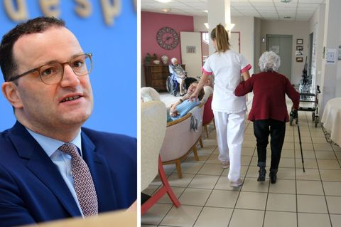 Bundesgesundheitsminister Jens Spahn; Szene aus dem Pflegeheim