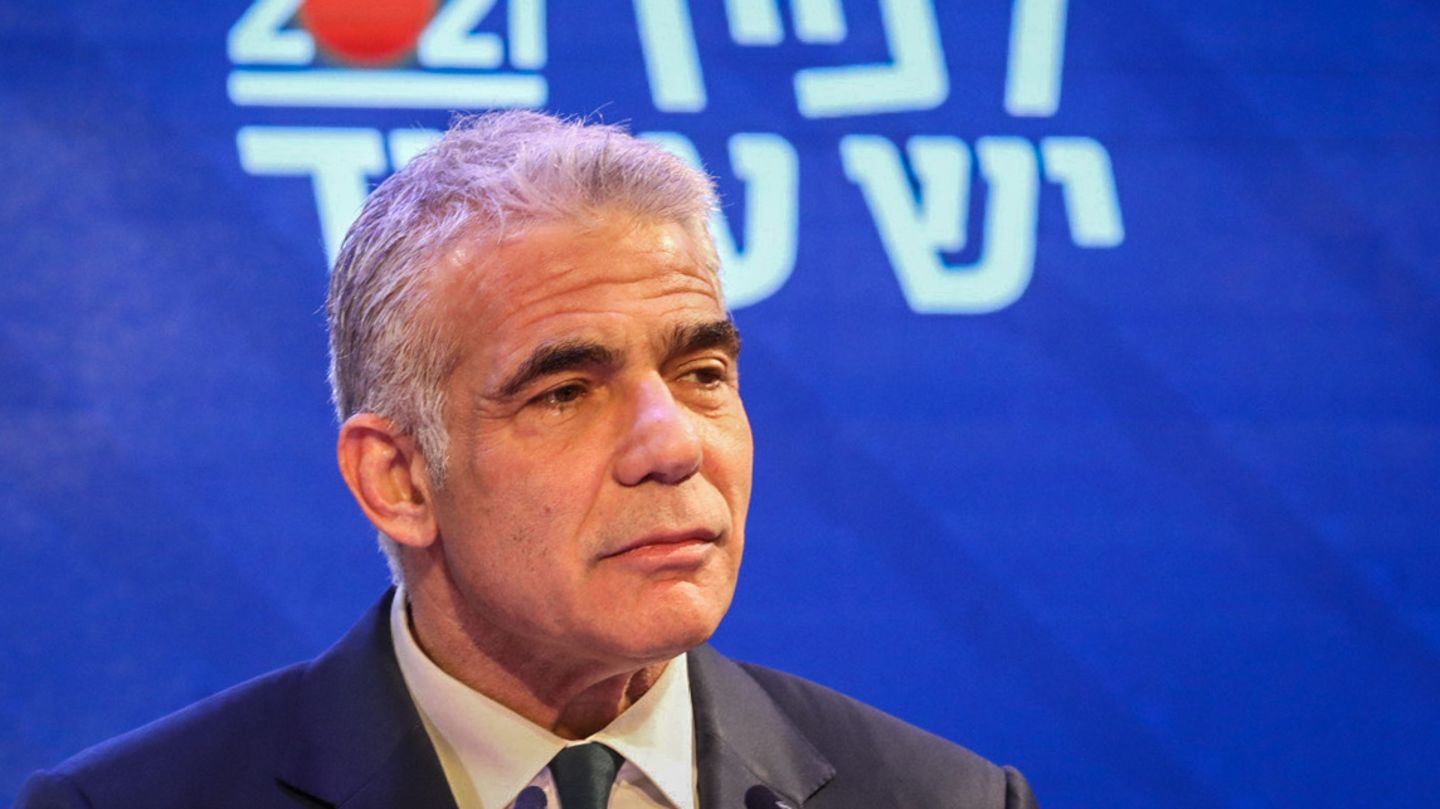 Israel, Tel Aviv: Jair Lapid, Vorsitzender der oppositionellen Partei Yesh Atid