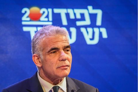 Israel, Tel Aviv: Jair Lapid, Vorsitzender der oppositionellen Partei Yesh Atid