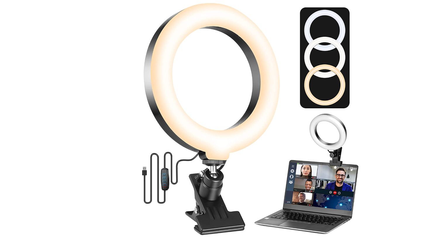 Ins beste Licht setzen Eine Ringleucte für besseres Licht beim Videochat