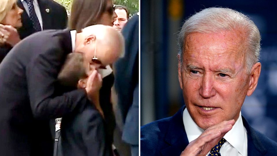 Joe Biden und sein Enkel Robert bei der Beerdigung von Bidens Sohn Beau Biden. Joe Biden und sein Enkel Robert bei der Beerdigung von Bidens Sohn Beau Biden.