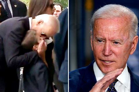 Joe Biden und sein Enkel Robert bei der Beerdigung von Bidens Sohn Beau Biden.