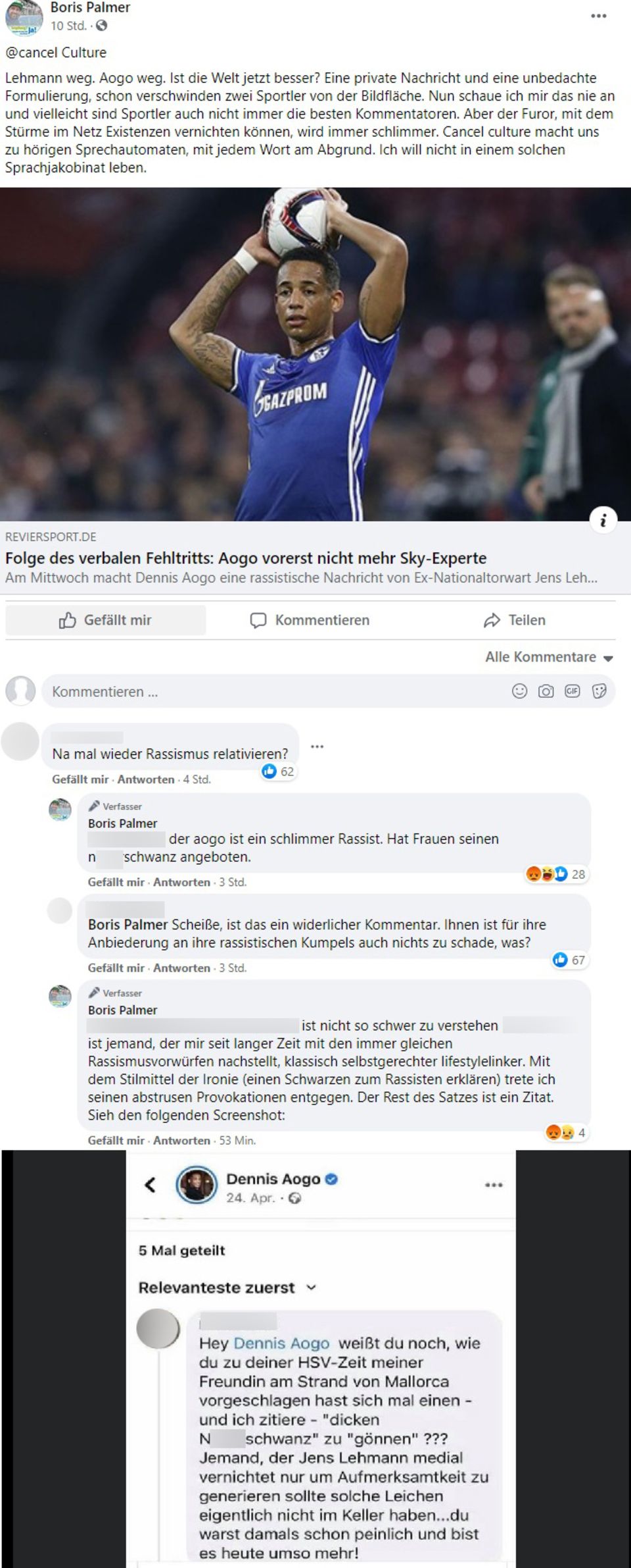 Zusammenschnitt der Facebook-Unterhaltung Zusammenschnitt der Facebook-Unterhaltung