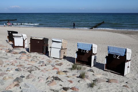 Strandkörbe an der Ostsee.
