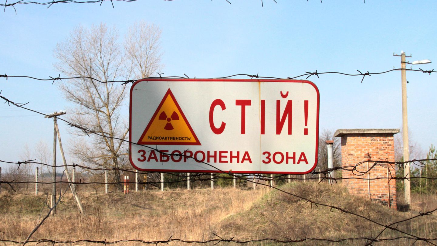 Blick auf die Sperrzone in Tschernobyl