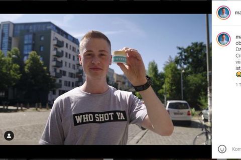 Marvin Wildhage mit seiner Hydrohype-Gesichtscreme