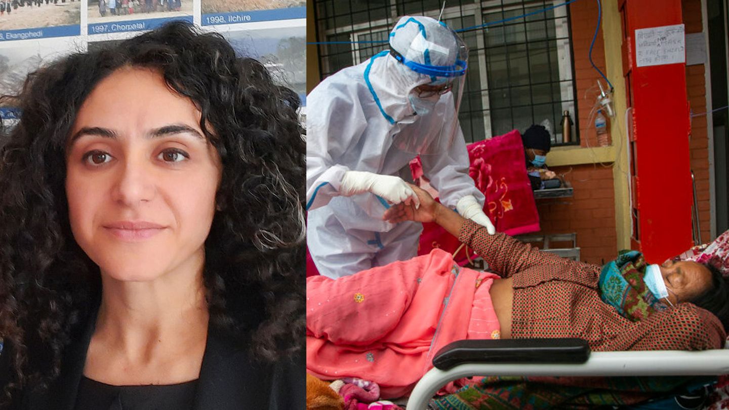 Hakimeh Yagootkar (l.): "Die Regierung hat erst sehr spät reagiert. Jetzt sind die Krankenhäuser voll und es gibt keine Betten mehr."