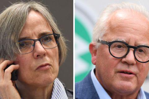 Sylvia Schenk; DFB-Präsident Fritz Keller