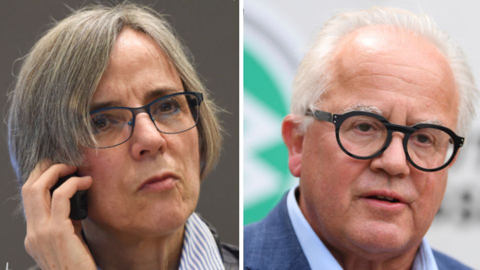Sylvia Schenk; DFB-Präsident Fritz Keller