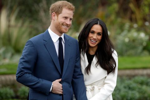 Prinz Harry und Meghan Markle bei der Bekanntgabe ihrer Verlobung im November 2017