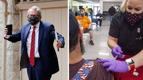 Ohios Gouverneur Mike DeWine (l.): 