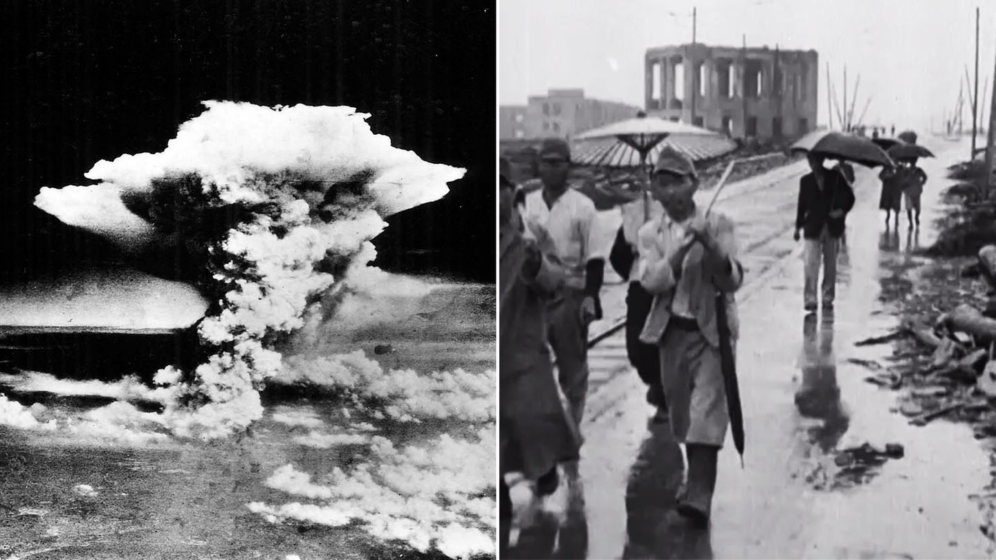 Zweiter Weltkrieg: Hiroshima nach der Atombombe: Eindringliche Archivaufnahmen zeigen die Stadt in Schutt und Asche