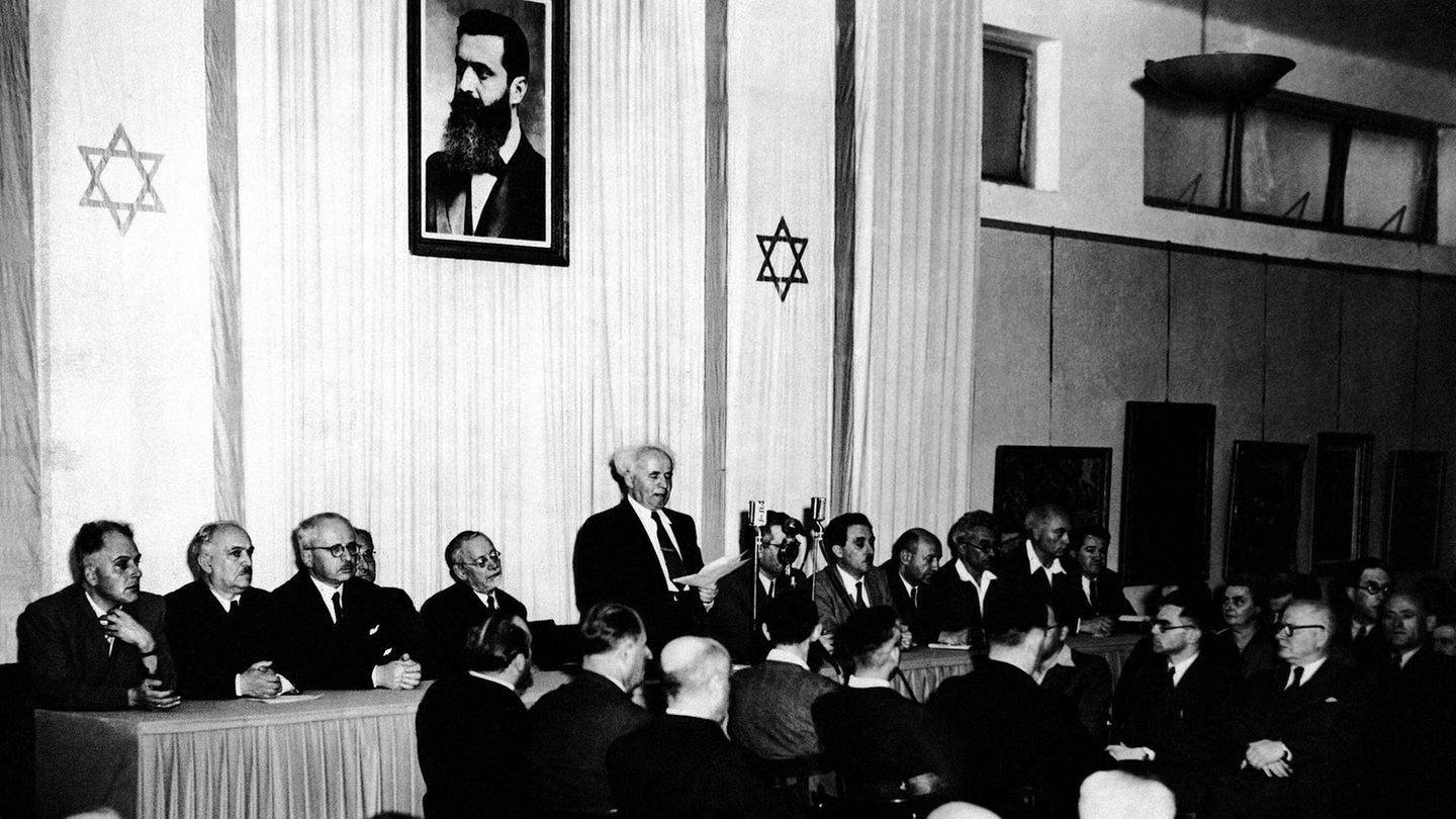 David Ben-Gurion verkündet die Errichtung des Staates Israel