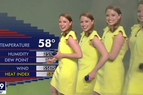 Jennifer McDermed hat mit der Technik bei einer Live-Schalte zu kämpfen.