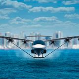 Im  Wasser kann der Seagilder wie ein normales Boot schwimmen, bei steigender Gesschwindigkeit abeitet er wie ein Tragflächenboot und dann hebt er ab.